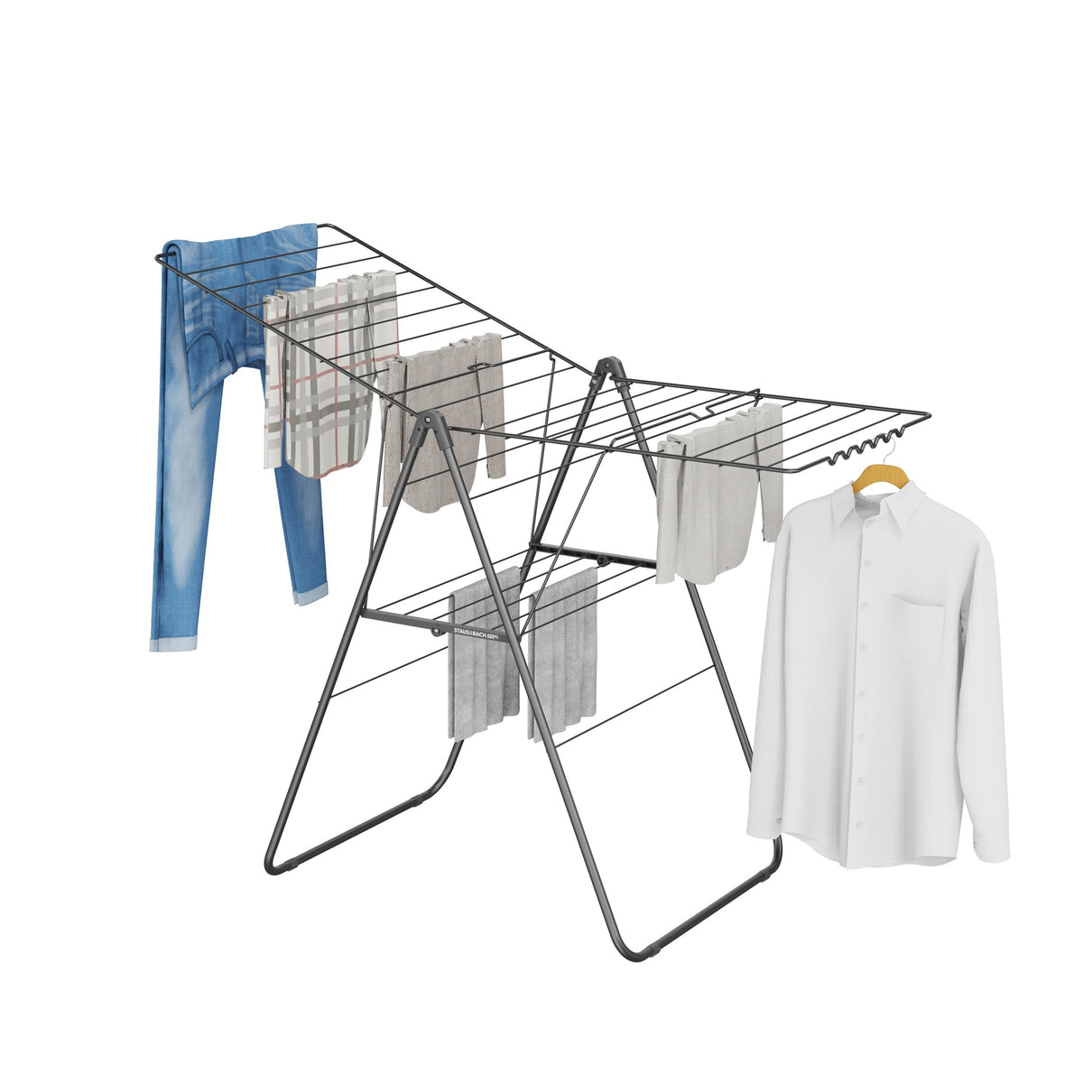 STAUS&BACH Aeriq Compact droogrek 20 m inklapbaar, zonder knijpers, detail