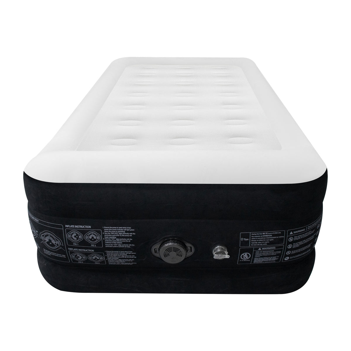 FLOAT VersaVento Eenpersoons luchtbed met ingebouwde pomp, detail