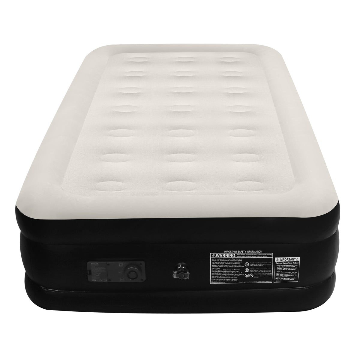 FLOAT NimbusRest Eenpersoons luchtbed, pomp op stopcontact, detail