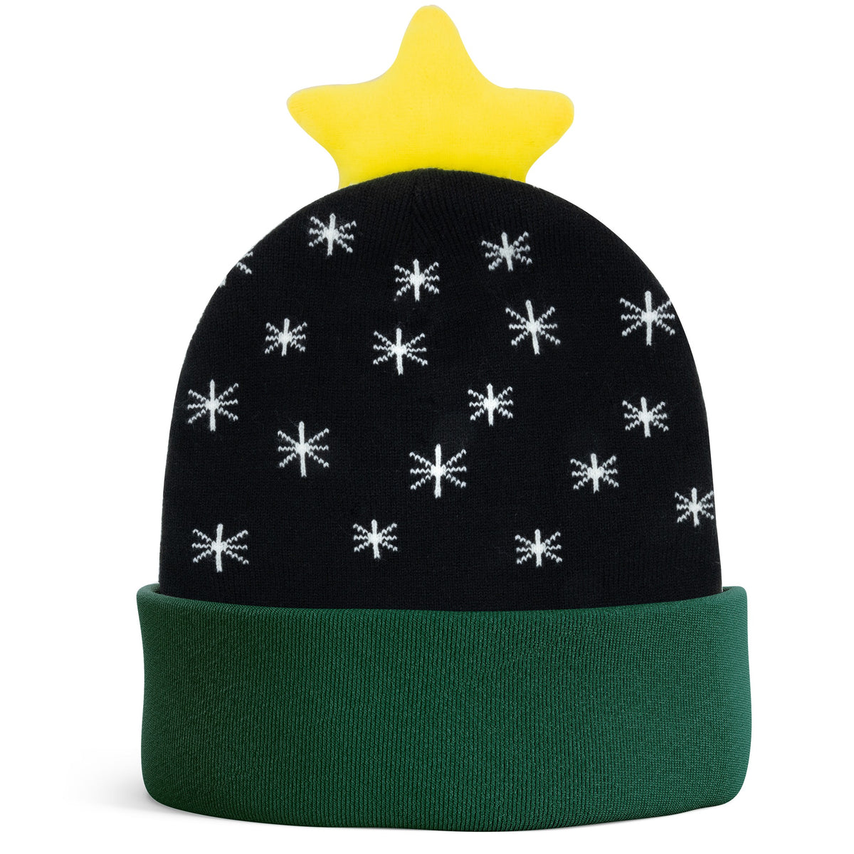 JAP Kerstmuts met lichtjes - Kerstboom - Groen/Zwart, achterkant