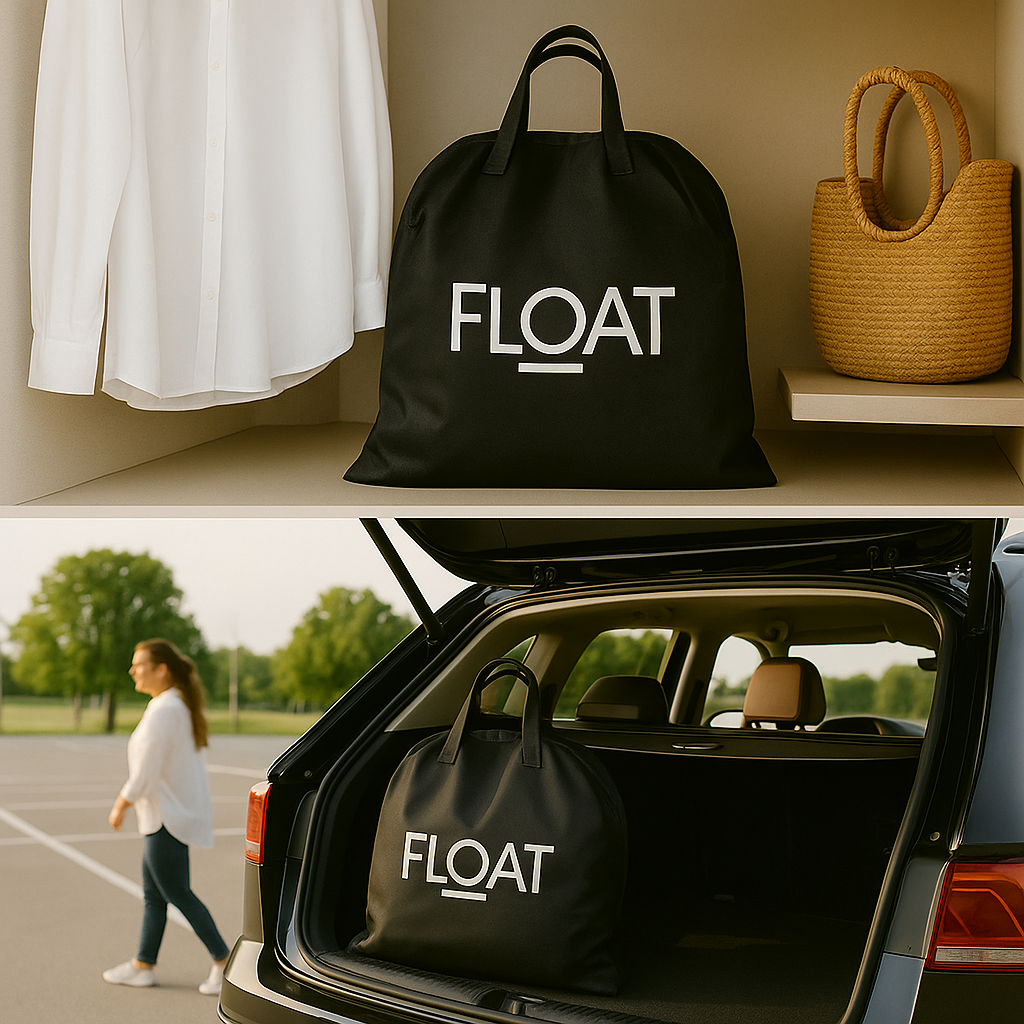 FLOAT VersaVento Tweepersoons luchtbed met ingebouwde pomp in gebruik