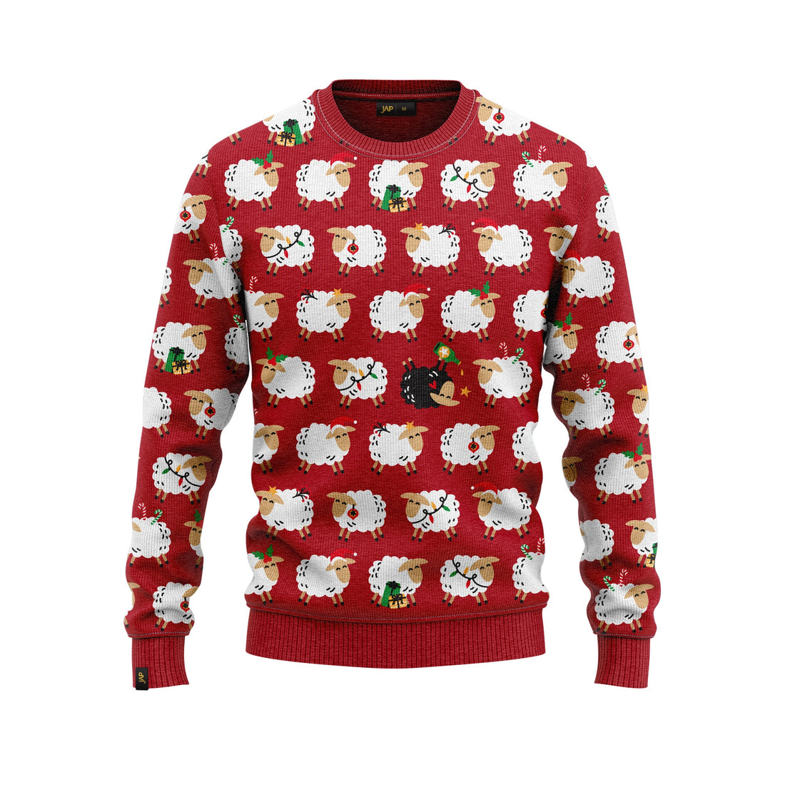 JAP Kersttrui - 't Zwarte schaap (Princess Diana) - Rood