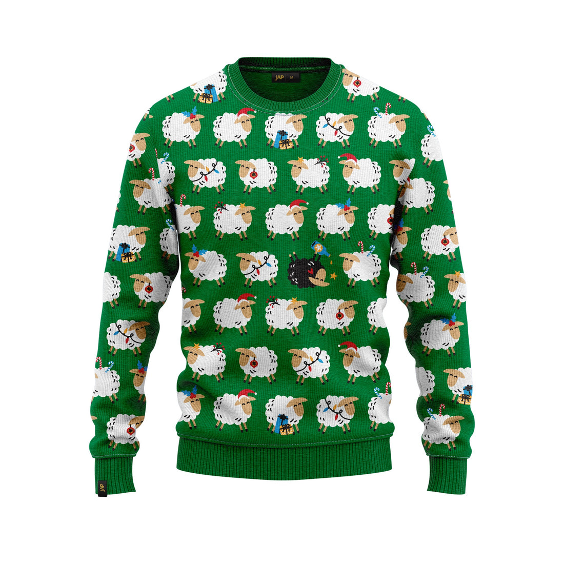 JAP Kersttrui - 't Zwarte schaap (Princess Diana) - Groen