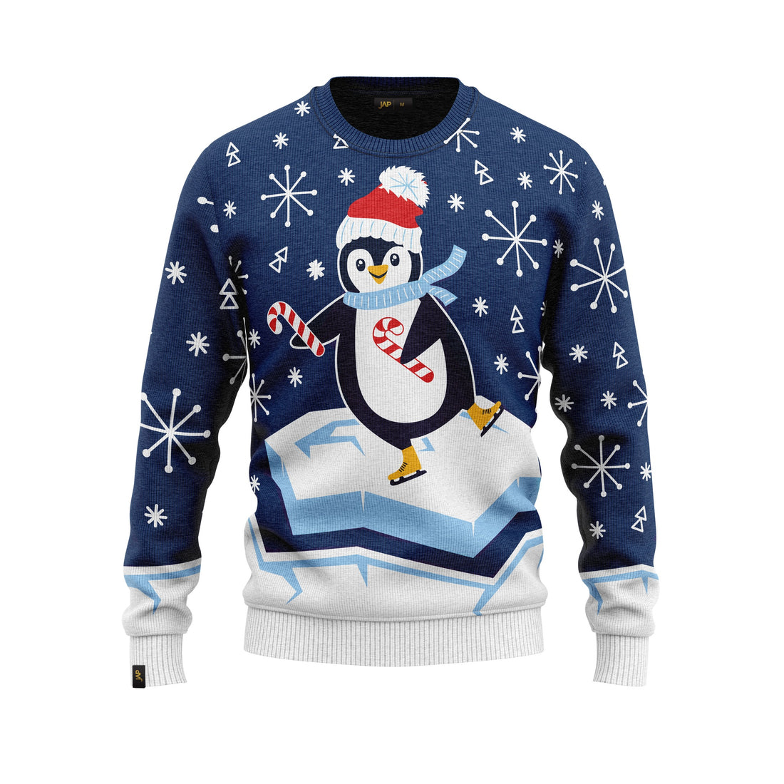 JAP Kersttrui - Skateguïn - Blauw