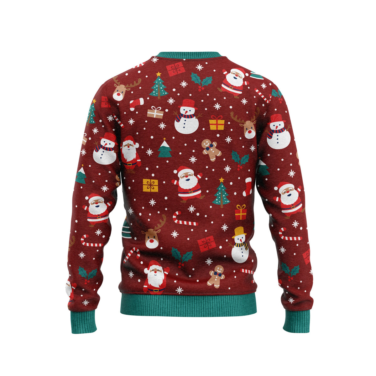 JAP Kersttrui - Christmas tale - Bordeaux Rood, achterkant