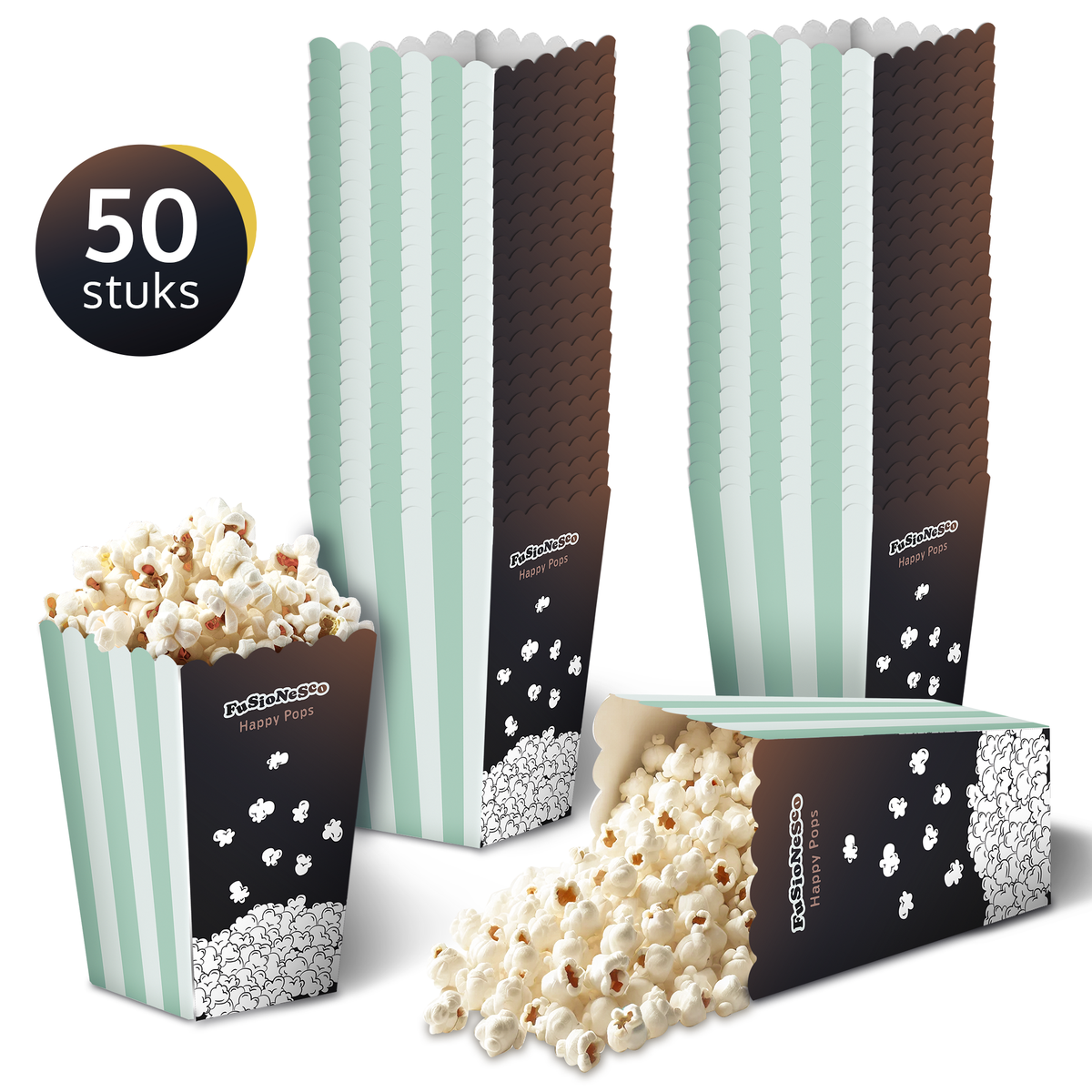 Popcorn bakjes - 50 stuks