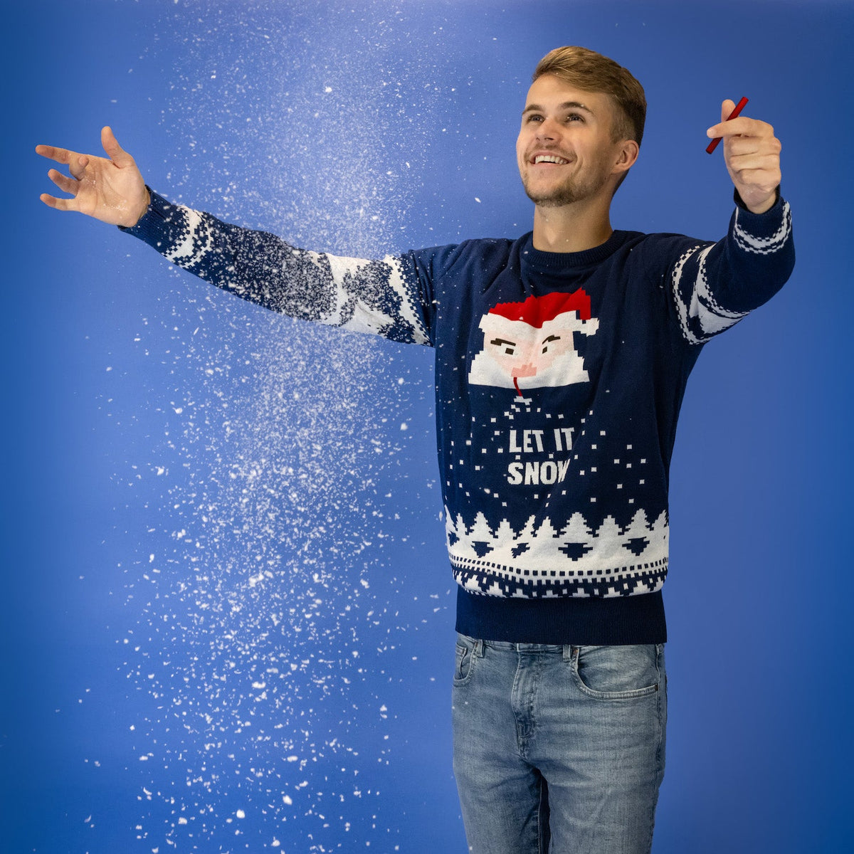 JAP Foute kersttrui - Santa let it snow, gedragen
