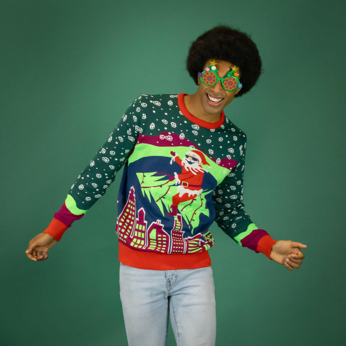 JAP Foute Kersttrui - Tripping into Christmas, gedragen