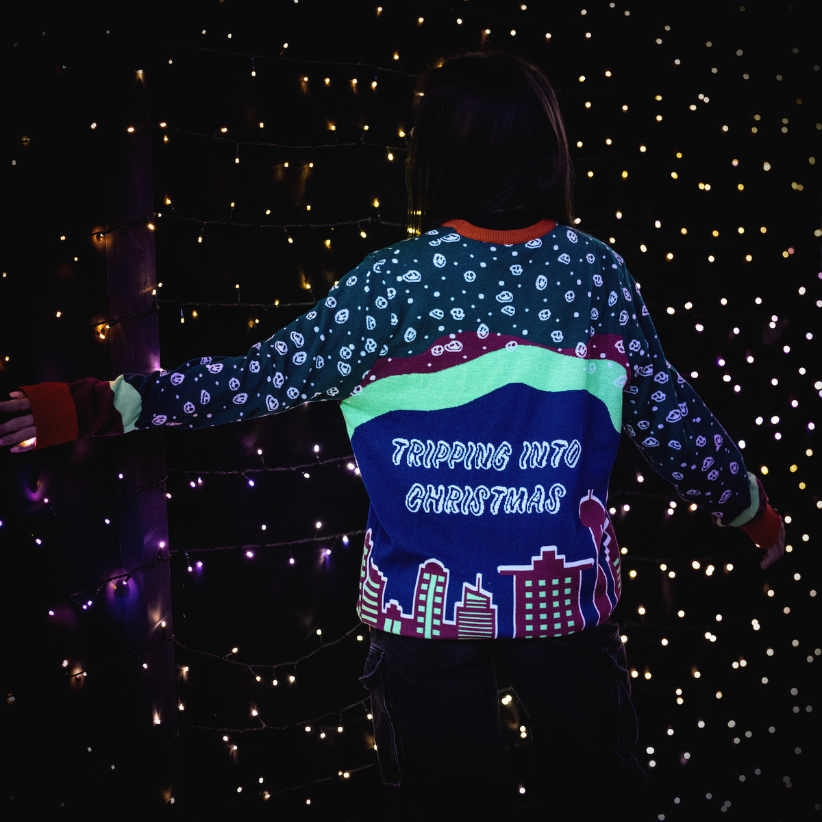 JAP Foute Kersttrui - Tripping into Christmas, gedragen