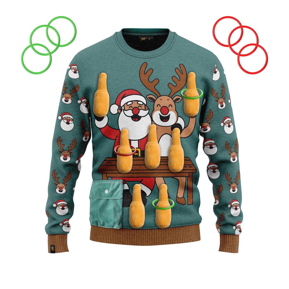 JAP Interactieve Kersttrui - Ring werpen
