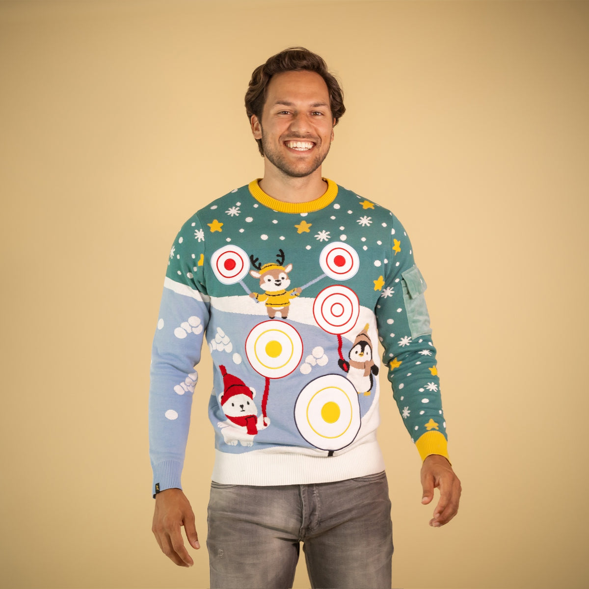 JAP Interactieve Kersttrui - Bal werpen, gedragen