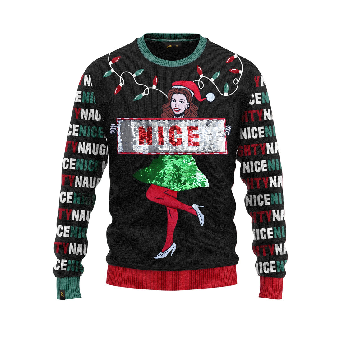 JAP Interactieve Kersttrui - Naughty/Nice