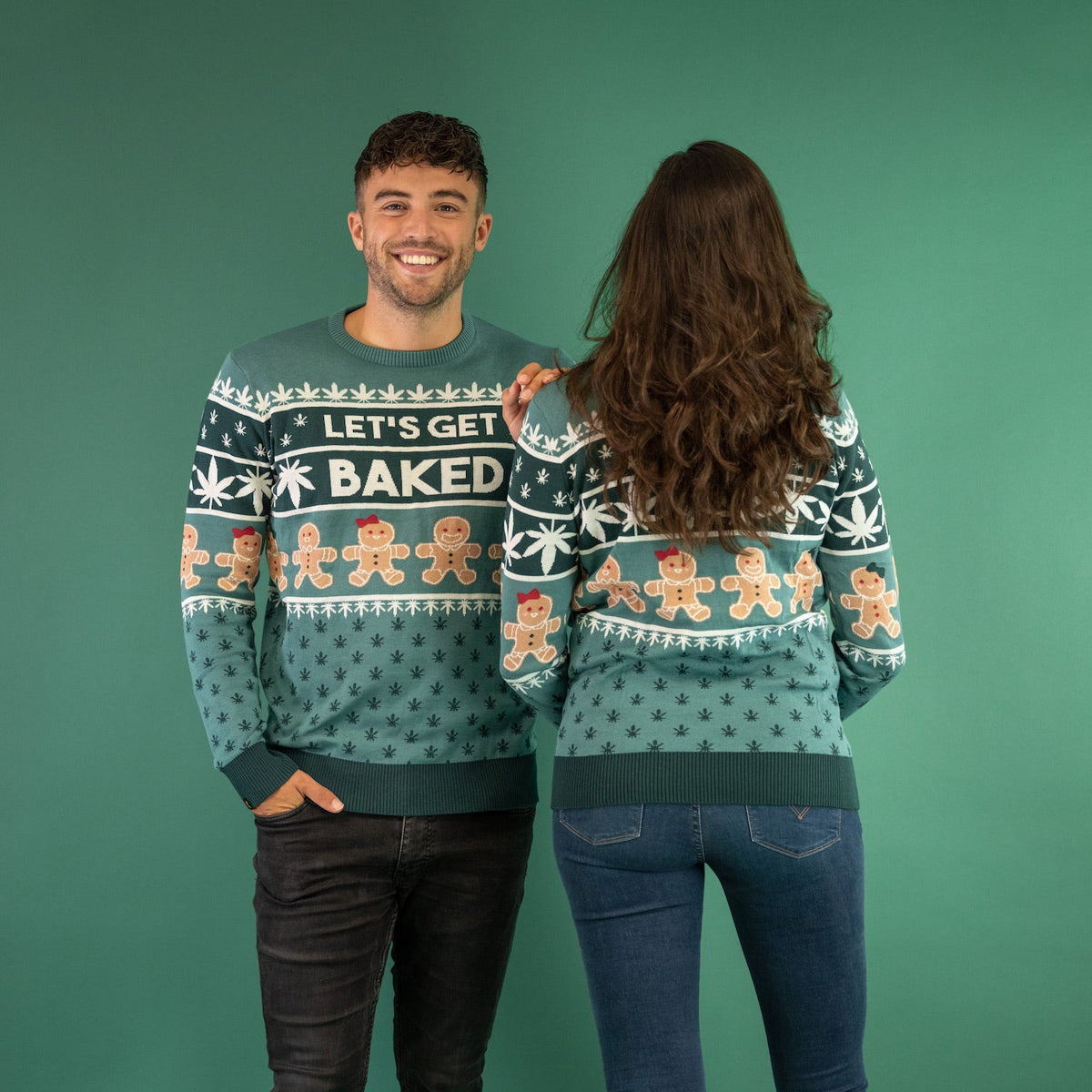 JAP Foute kersttrui - Let's get baked, gedragen