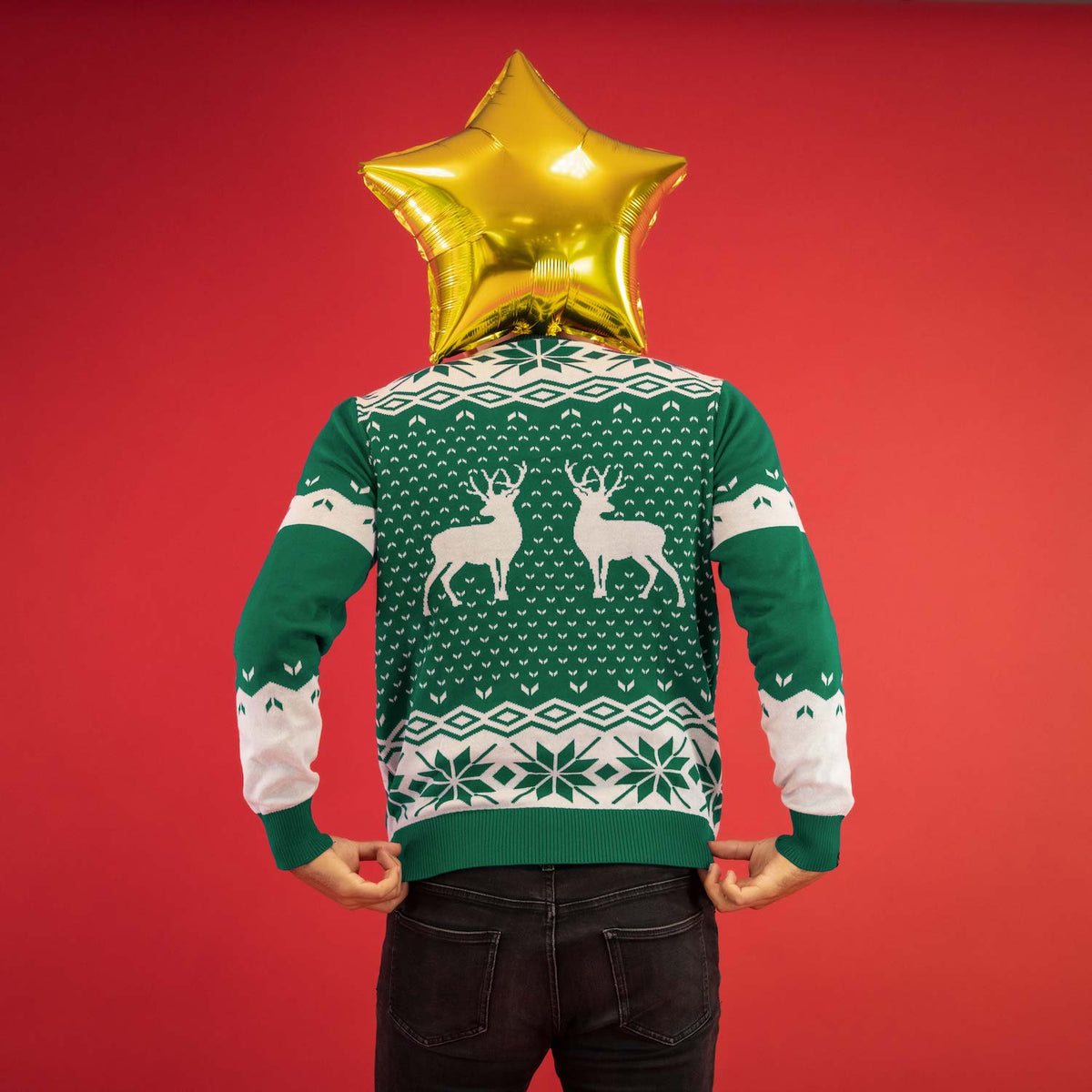 JAP Kersttrui - Classic one - Groen, gedragen