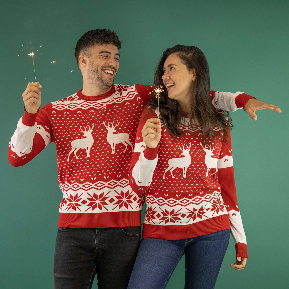 JAP Kersttrui - Classic one - Rood, gedragen
