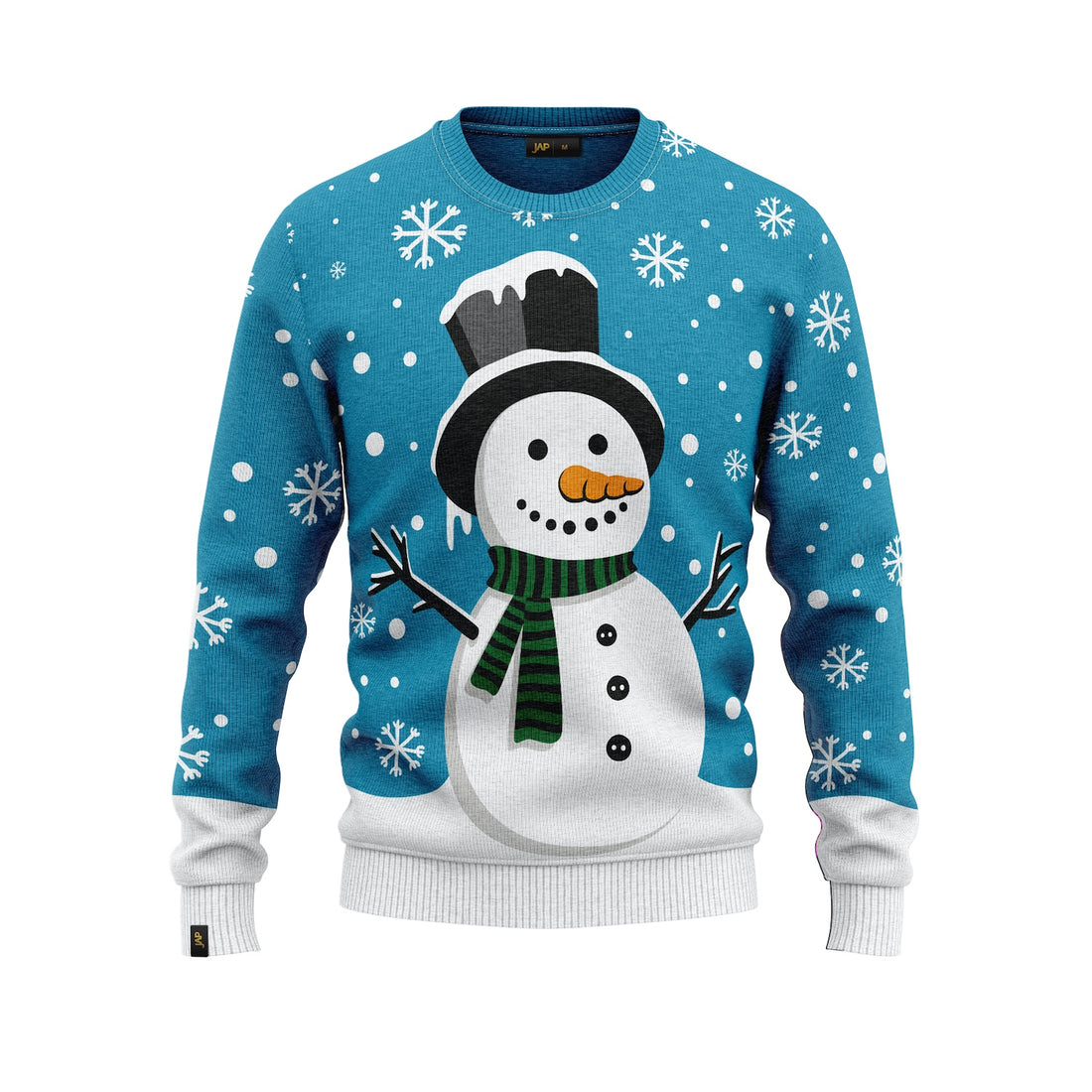 JAP Kersttrui - Sneeuwpop - Blauw