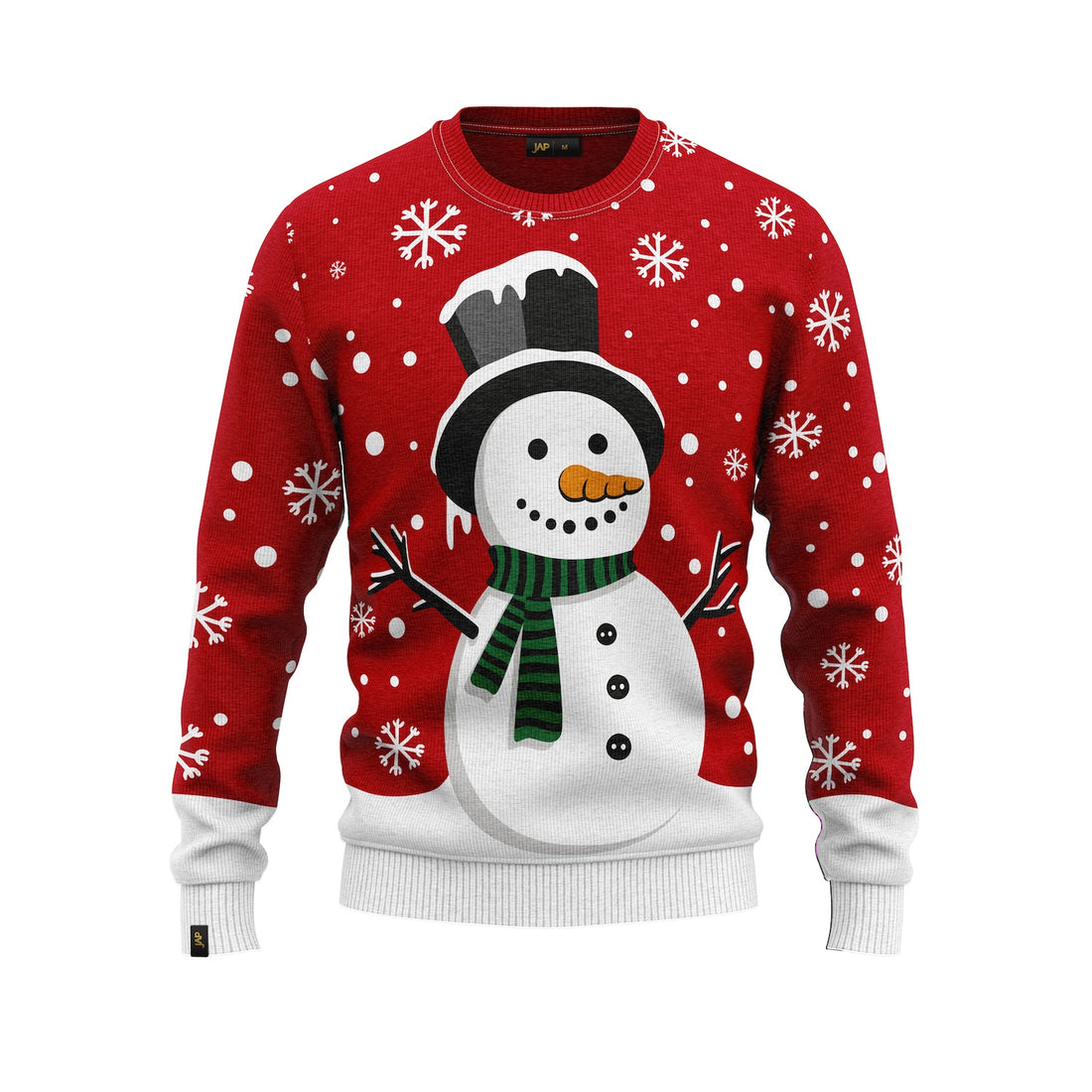 JAP Kersttrui - Sneeuwpop - Rood