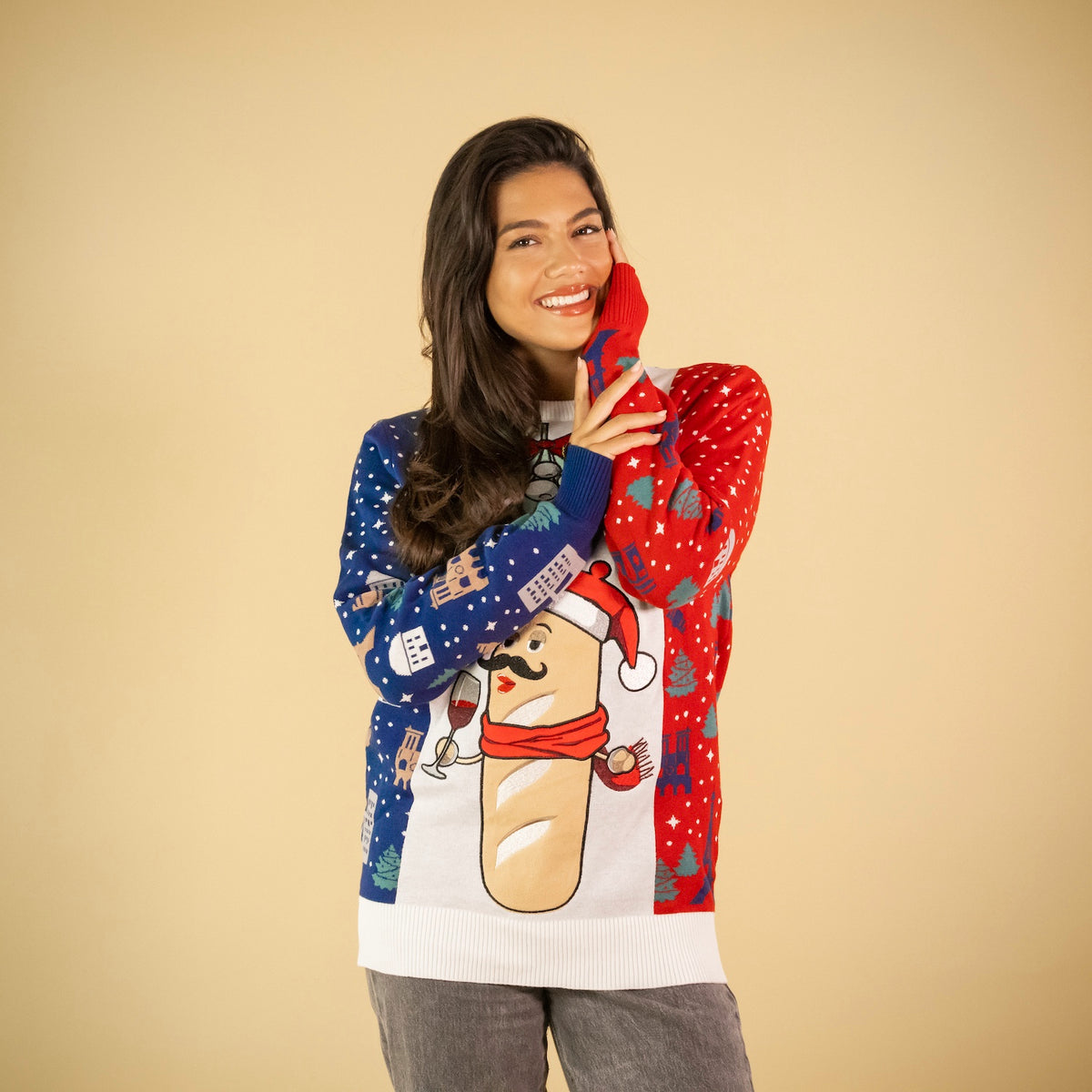 JAP Around the World Kersttrui - Frankrijk, gedragen