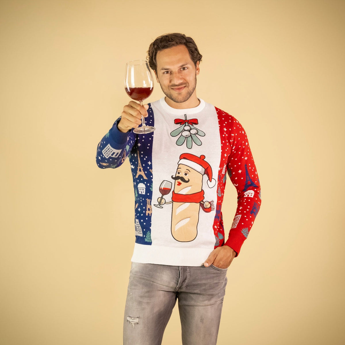 JAP Around the World Kersttrui - Frankrijk, gedragen