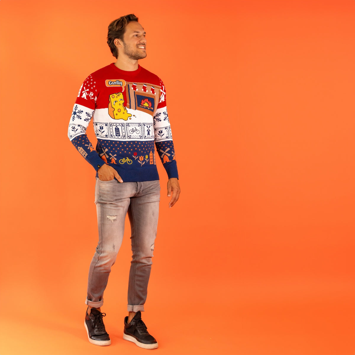 JAP Around the World Kersttrui - Nederland, gedragen