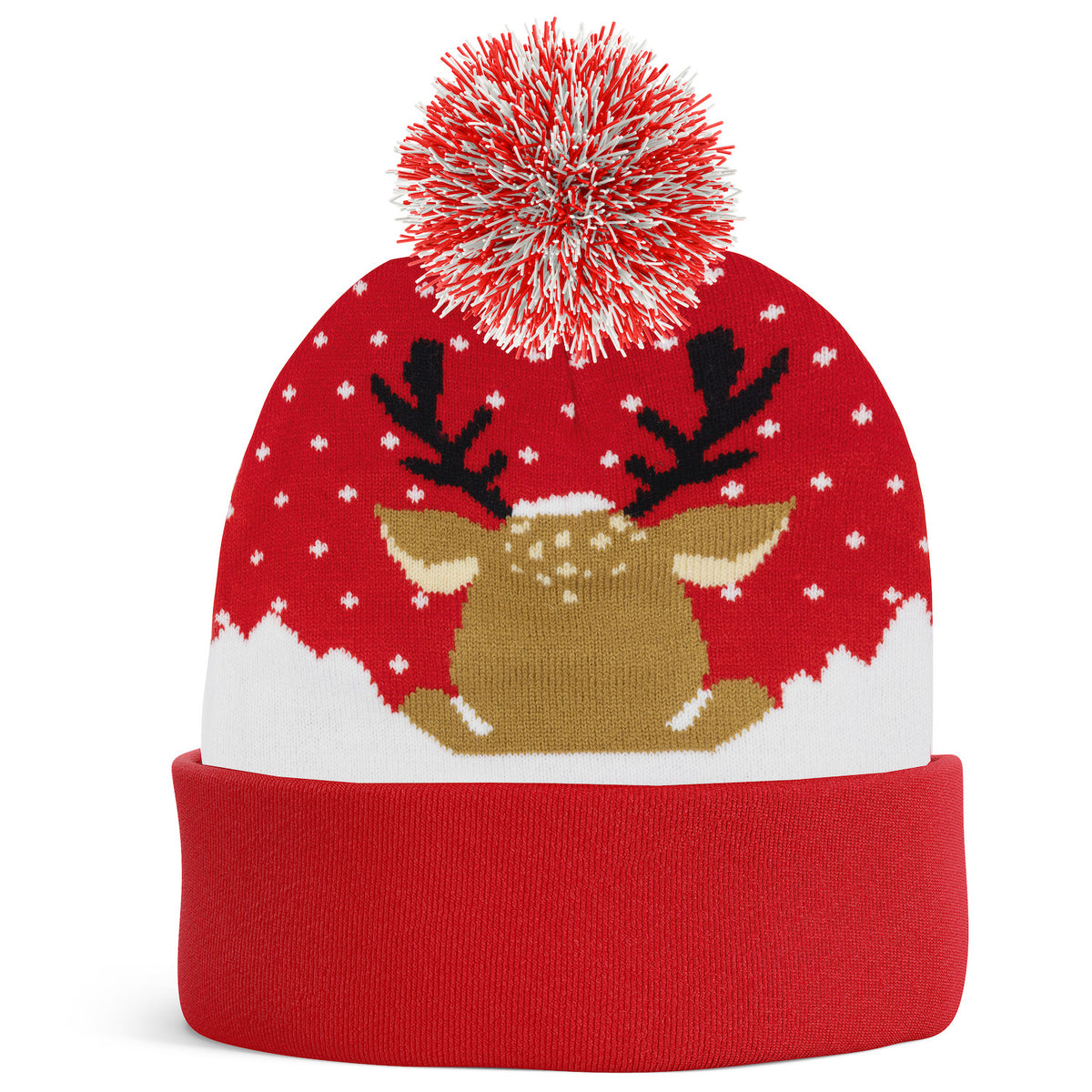 JAP Kerstmuts met gekleurde lichtjes - OH DEER! - Rood, achterkant
