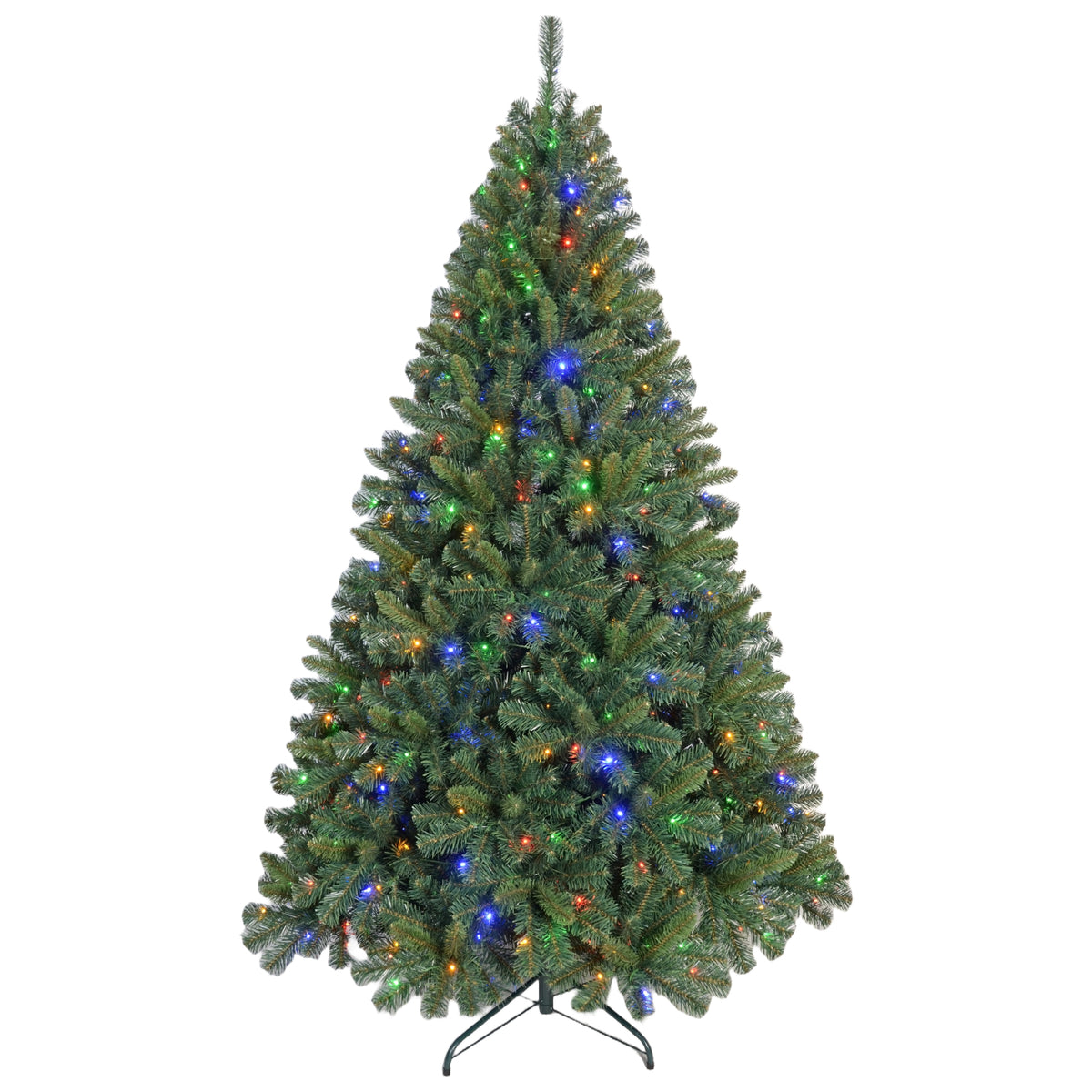PristinePine Volle kerstboom met verlichting 180 cm, de boom uit de set met mand