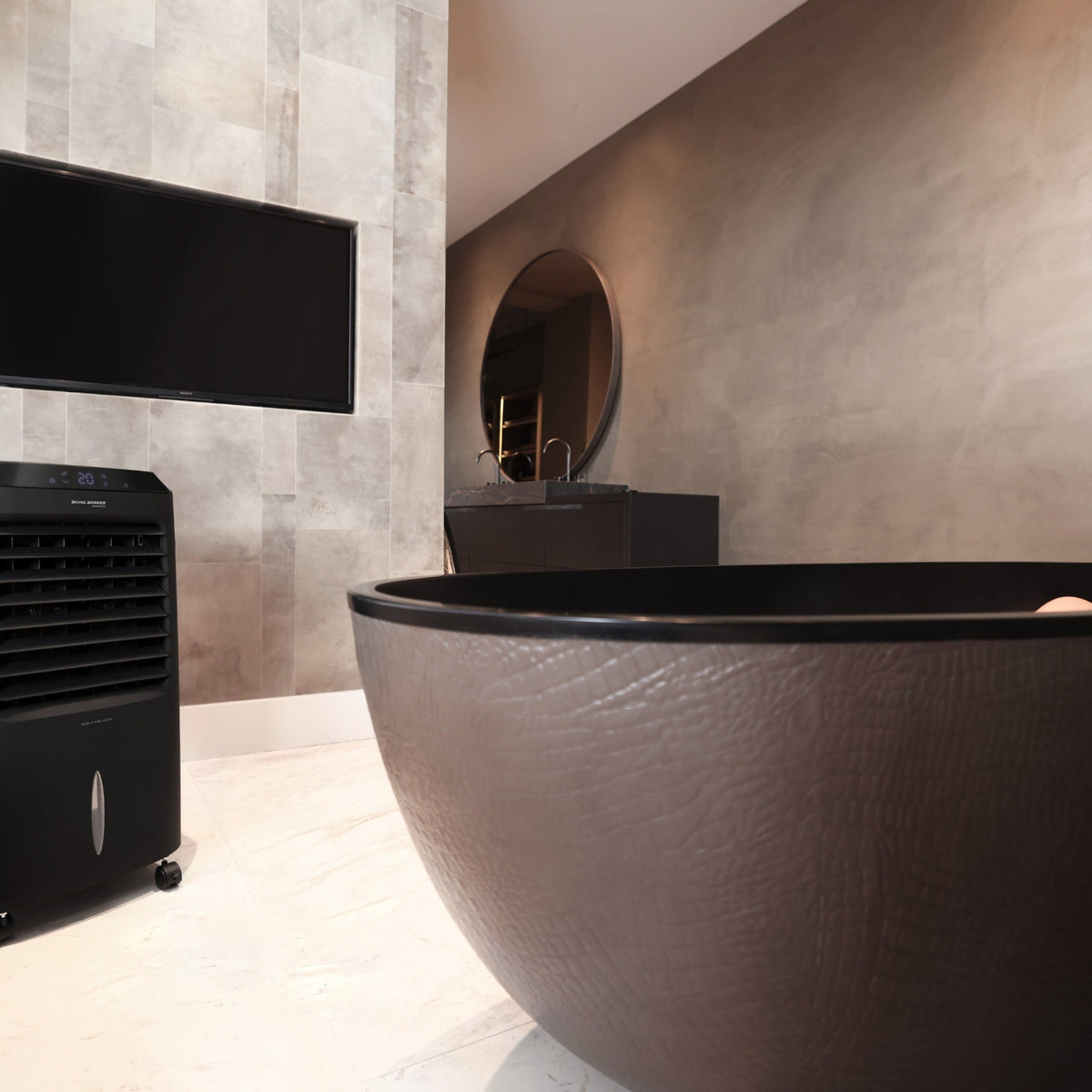 JAP Edmonton aircooler 4-in-1 met 2 koelelementen in gebruik