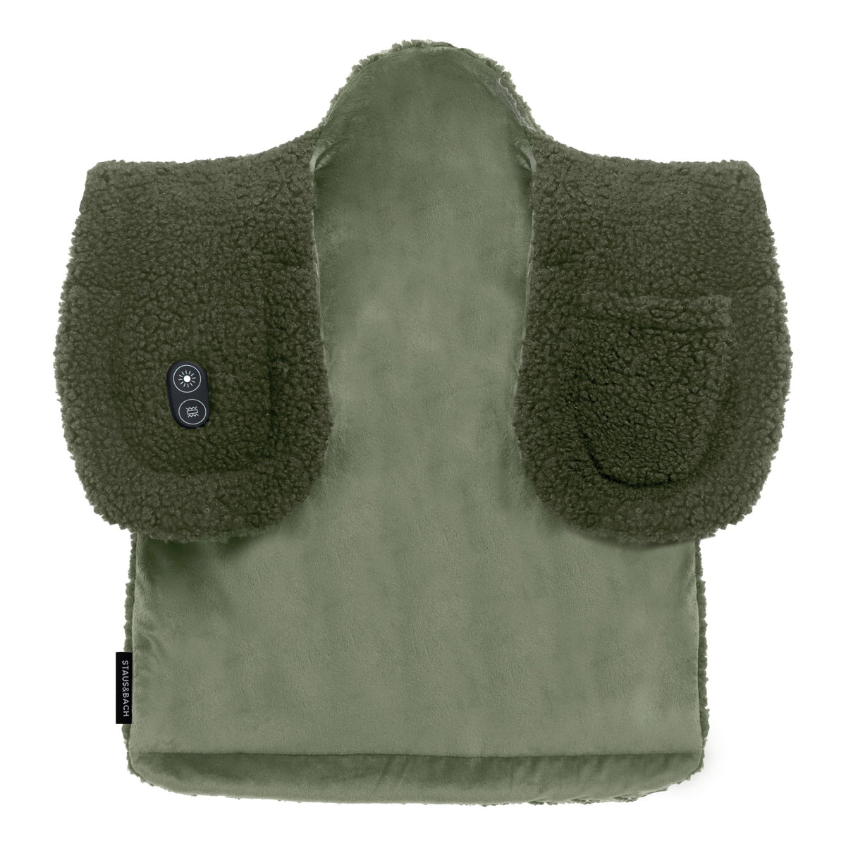 STAUS&BACH Thera warmtekussen nek en schouders met massage, groen, detail