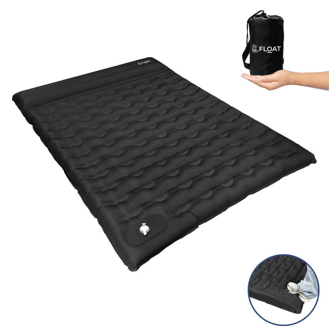 FLOAT Nomadic Tweepersoons slaapmat met voetpomp, detail
